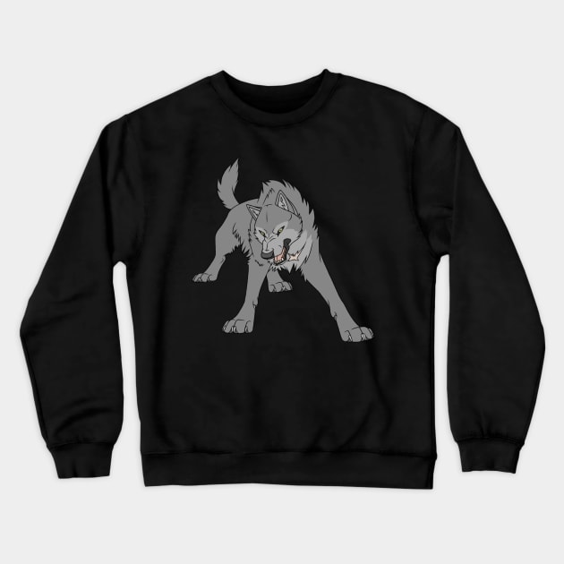 Wolf's Rain - Tsume Crewneck Sweatshirt by FlannMoriath